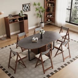 Foldable Wabi Sabi Dining Tables Mid Century Space Saving Design Waterproof Dining Tables Unique Retro Столы Обеденные Furniture