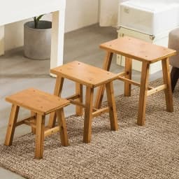 Thickened Nanzhu Mazar Stool Wooden Bench Small Stool Short Household Bathroom Portable and Simple