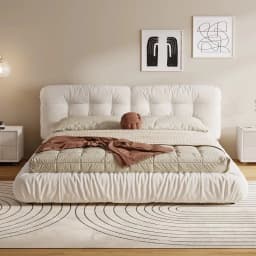 #For Modern Designer Cloud Bed High Quality Bedroom Furniture King Bed Frame Wholesale Home Upholstered Fabric Bed