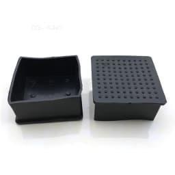 80x80mm 100x100mm Black Chair Rubber Table Feet Mobile Leg Protection Cover Pipe End Covers Anti-Slip Floor Protection