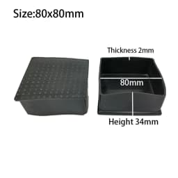 80x80mm 100x100mm Black Chair Rubber Table Feet Mobile Leg Protection Cover Pipe End Covers Anti-Slip Floor Protection