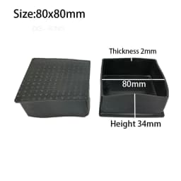 80x80mm 100x100mm Black Chair Rubber Table Feet Mobile Leg Protection Cover Pipe End Covers Anti-Slip Floor Protection