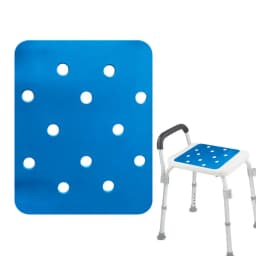 Shower Seat Pad Bath Chair Mat Anti Skid Waterproof Bench Mat for Senior Elderly Disabled Personal Hygiene Daily Routine