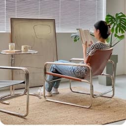 Individual Living Room Chairs Metal Backrest Chair Household Modern Aesthetic Armchair Multifunction Comfortable Furniture