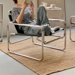 Individual Living Room Chairs Metal Backrest Chair Household Modern Aesthetic Armchair Multifunction Comfortable Furniture