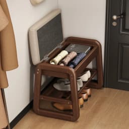 Space-Saving Bench with Shoe Rack, Entryway Storage Organizer & Seating Stool, 2025 New Model Easy Assemble Long Shoe Shelf