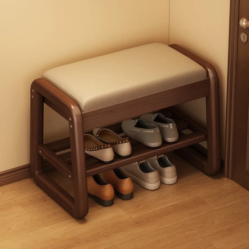 Space-Saving Bench with Shoe Rack, Entryway Storage Organizer & Seating Stool, 2025 New Model Easy Assemble Long Shoe Shelf
