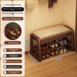 Space-Saving Bench with Shoe Rack, Entryway Storage Organizer & Seating Stool, 2025 New Model Easy Assemble Long Shoe Shelf