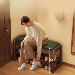 Space-Saving Bench with Shoe Rack, Entryway Storage Organizer & Seating Stool, 2025 New Model Easy Assemble Long Shoe Shelf