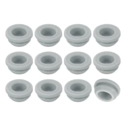 12pcs Rubber Grommets Snap Firewall Hole Plug Anti-Scratch Hole Cover Plug for Electrical Box Cable Wiring Gray