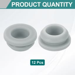 12pcs Rubber Grommets Snap Firewall Hole Plug Anti-Scratch Hole Cover Plug for Electrical Box Cable Wiring Gray