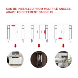 12 Pieces Cupboard Kitchen Furniture Magnetic Cabinet Door Latch Closures White Plastic Strong Powerful Magnet Catch