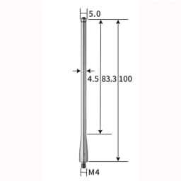 Renishaw Ruby Probe Three Coordinate M4 Steel Ball Probe Machine Tool Test Needle Flat Measuring Needle