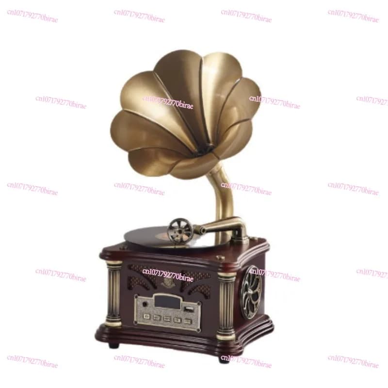 Record Player Old-fashioned Record Player Creative Bluetooth Retro Phonograph Living Room European Solid Wood Ornament Vinyl