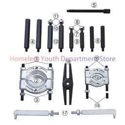 12/14 Pcs Bearing Splitter Gear Puller Fly Wheel Separator Set With Box Tool Kit