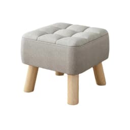 Small Shoes Changing Stool Living Room Simple Fabric Low Stools Repose-pieds Footstool Soft Bag Footrest Stool With Wood Legs