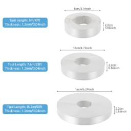 3m 7.6m 15.2m Gloss White Hot Melt Adhesive PVC Edge Banding Pre-glued Veneer Edging for Plywood Table / Cabinet