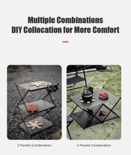 Three-tier Rack Outdoor Folding Storage Shelf Portable Desktop Organizer Shelves Picnic BBQ Storage Rack Table