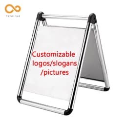 Standing Type Safety Warning Sign Multi-language Customized Stainless Steel Caution Wet Floor No Parking A Triangle Board