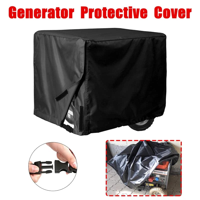 3 size Black Generator Cover Windproof Protective Cover Canopy Shelter Waterproof Oxford Cloth All-Purpose Covers Protection