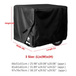 3 size Black Generator Cover Windproof Protective Cover Canopy Shelter Waterproof Oxford Cloth All-Purpose Covers Protection