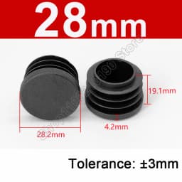 Round Plastic Blanking End Cap 10/12/13/14/15/19/20/22/27/28-140mm Chair Table Feet Cover Tube Pipe Insert Plugs Bungs Stoppers