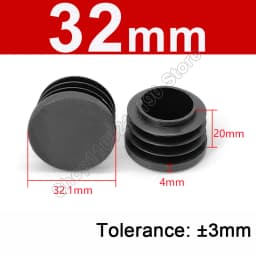 Round Plastic Blanking End Cap 10/12/13/14/15/19/20/22/27/28-140mm Chair Table Feet Cover Tube Pipe Insert Plugs Bungs Stoppers