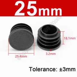 Round Plastic Blanking End Cap 10/12/13/14/15/19/20/22/27/28-140mm Chair Table Feet Cover Tube Pipe Insert Plugs Bungs Stoppers