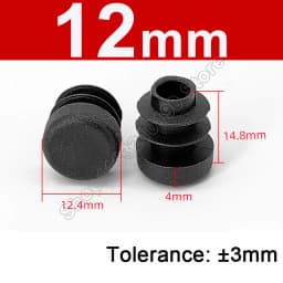 Round Plastic Blanking End Cap 10/12/13/14/15/19/20/22/27/28-140mm Chair Table Feet Cover Tube Pipe Insert Plugs Bungs Stoppers