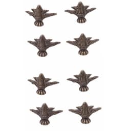 4pcs/set Antique Bronze Brass Jewelry Chest Wood Furniture Box Decorative Feet Leg Corner Protector Vintage Decoration QB878443