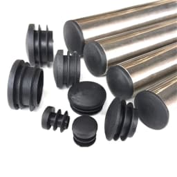 Dia 16 19 25 28 32 35mm Black Curved Round Pipe Plug Cushion Chair Stool Plug Rubber Stopper Tube Cover