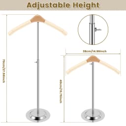 Coat Rack 40-70cm Height Adjustable Clothes Racks Multifunctional Household Bedroom Hanger Clothing Display Rack for Sweater Jac