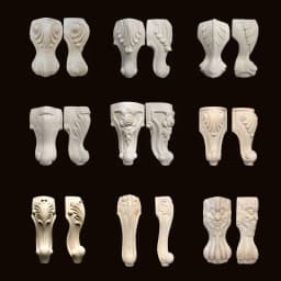 2-4PCS Wood Furniture Legs Sofa Couch Chair Ottoman Loveseat Coffee Table Cabinet Feet Bun Foot Wood Bend Appliques Onlays