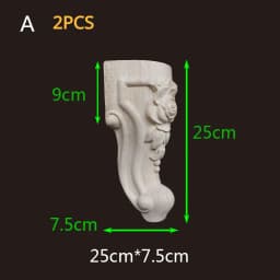 2-4PCS Wood Furniture Legs Sofa Couch Chair Ottoman Loveseat Coffee Table Cabinet Feet Bun Foot Wood Bend Appliques Onlays