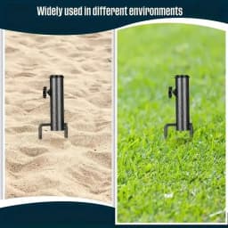 Solid Umbrella Stand Outdoor Base Round Patio Umbrella Holder Heavy-Duty Iron Adjustable Sun Umbrella Anchor For Picnic Beach