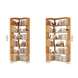 Modern Multi-layer Bookcases for Study Solid Wood Corner Storage Bookcase Light Luxury Simple Household Bookshelf for Library