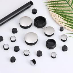 5/10Pcs Round Stainless Steel Furniture Leg Plug Tube Pipe Blanking Insert End Cap Non-slip Tube Dust Cover
