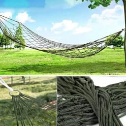Portable Outdoor Sport Hammock, Camping Hammock Mesh Net for Garden Beach Yard Travel Swing Hanging Bed