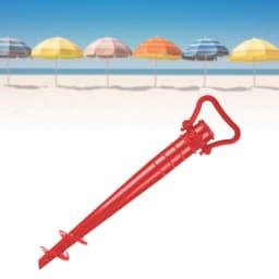 1pcs Red Beach Umbrella Anchor Spiral Screws Outdoor Garden Sun Umbrella Stand Apply to Beach Grass and Terraces