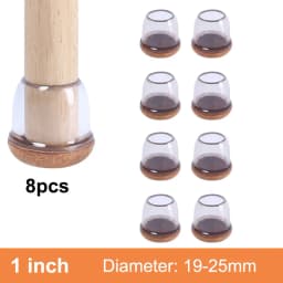 8PCS Table Chair Leg Protector Covers Silicon Furniture Floor Feet Cup Thick Felt Bottom Protector Feet Caps Reduce Noice
