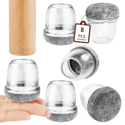 8PCS Table Chair Leg Protector Covers Silicon Furniture Floor Feet Cup Thick Felt Bottom Protector Feet Caps Reduce Noice