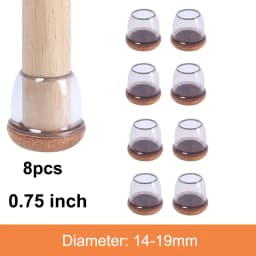 8PCS Table Chair Leg Protector Covers Silicon Furniture Floor Feet Cup Thick Felt Bottom Protector Feet Caps Reduce Noice