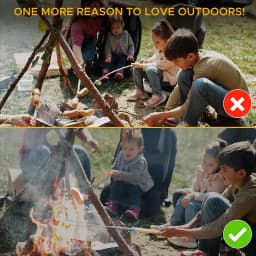 Marshmallow Roasting Sticks (8 Pack) 32 Inches Extendable Telescoping Smores Skewers for Fire Pit Meat