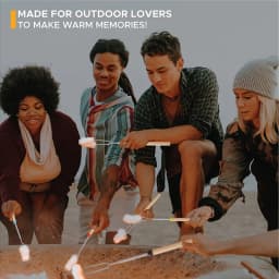 Marshmallow Roasting Sticks (8 Pack) 32 Inches Extendable Telescoping Smores Skewers for Fire Pit Meat