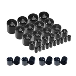 10-50pc PVC Rubber End Cap, Screw End Cap, Plastic Tube, Hub Thread Protector, Push In Cap, Rubber Cap, Threaded Rubber Cap