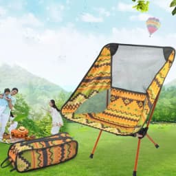 Outdoor Portable Folding Chairs with Carry Bag, Heavy Duty 90kg Capacity Ultralight Camping Folding Chairs for Beach playeras