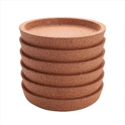 6 Pack Cork Coasters, 4 Inch Absorbent Heat Resistant Round Cork Coasters for Most Kind of Mugs in Office or Home