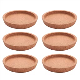 6 Pack Cork Coasters, 4 Inch Absorbent Heat Resistant Round Cork Coasters for Most Kind of Mugs in Office or Home