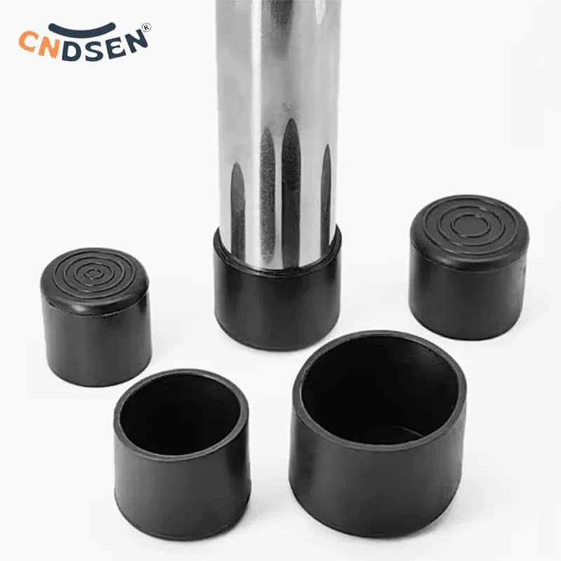 Black Non-slip Floor Protector Table Chair Leg Tips Caps Furniture Bottom Reduce Noise End Covers
