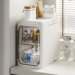 Household bathroom narrow seam storage cabinet, multifunctional foldable with wheels, dust-proof and crevice storage cabinet